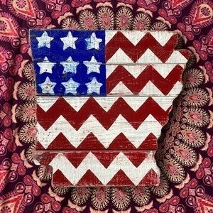 Arkansas American Flag Sign Wall decor